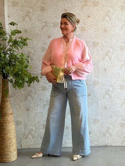 MAGLIA SPANCER - Roze