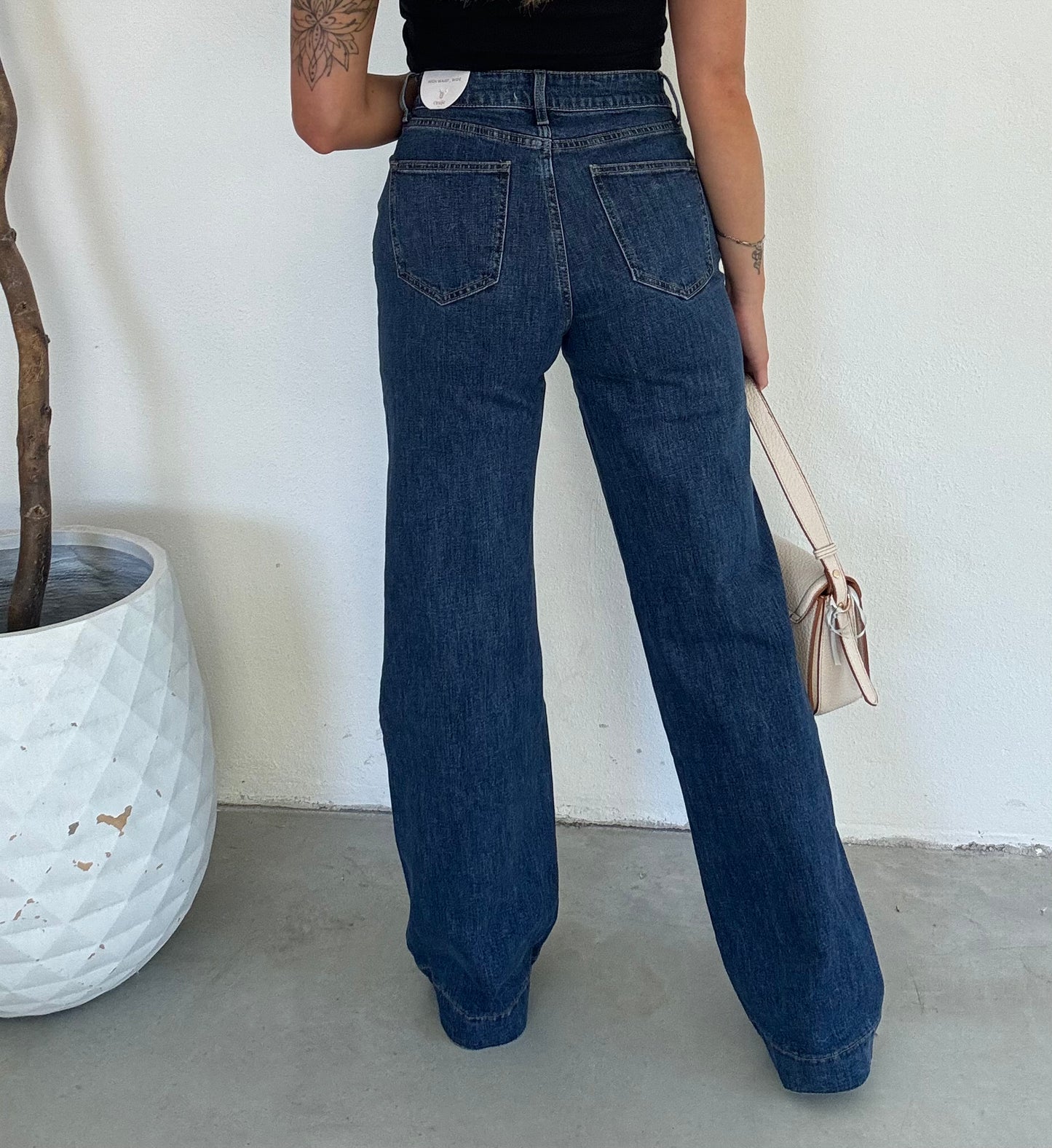 Jeans mit weitem Bein Sissy – Grau