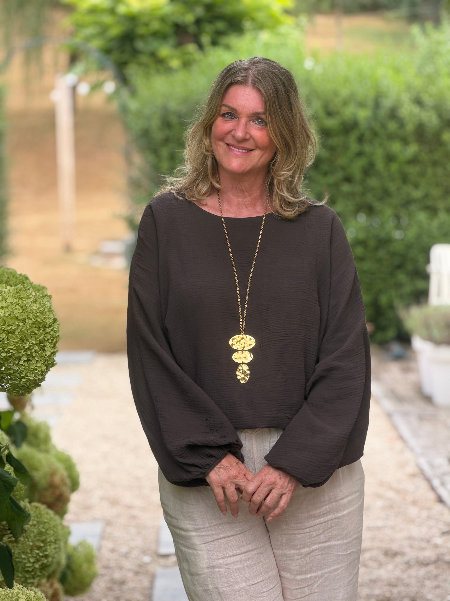 NINA  BLOUSE - BRUIN