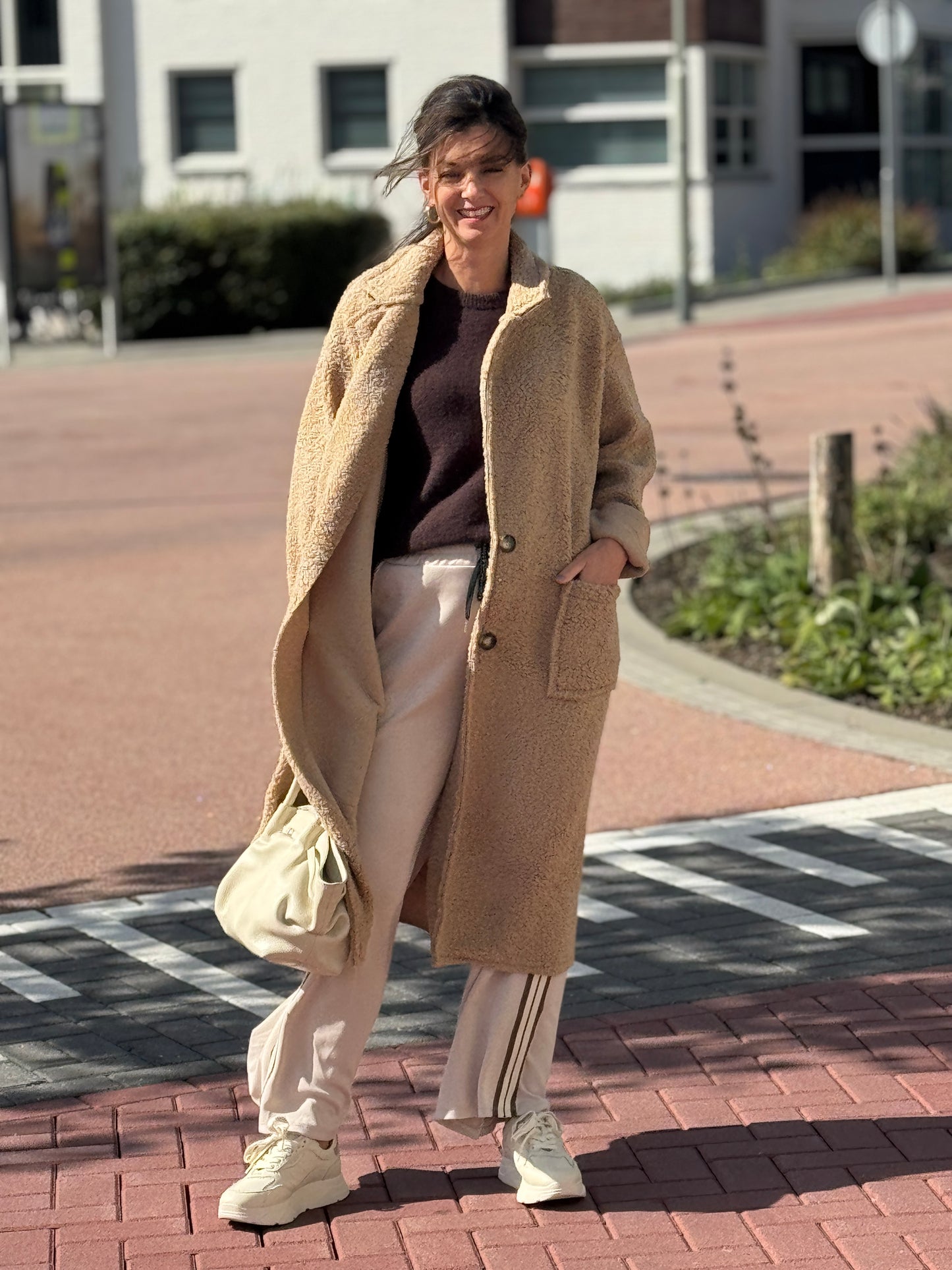 STRIPE Broek - Beige