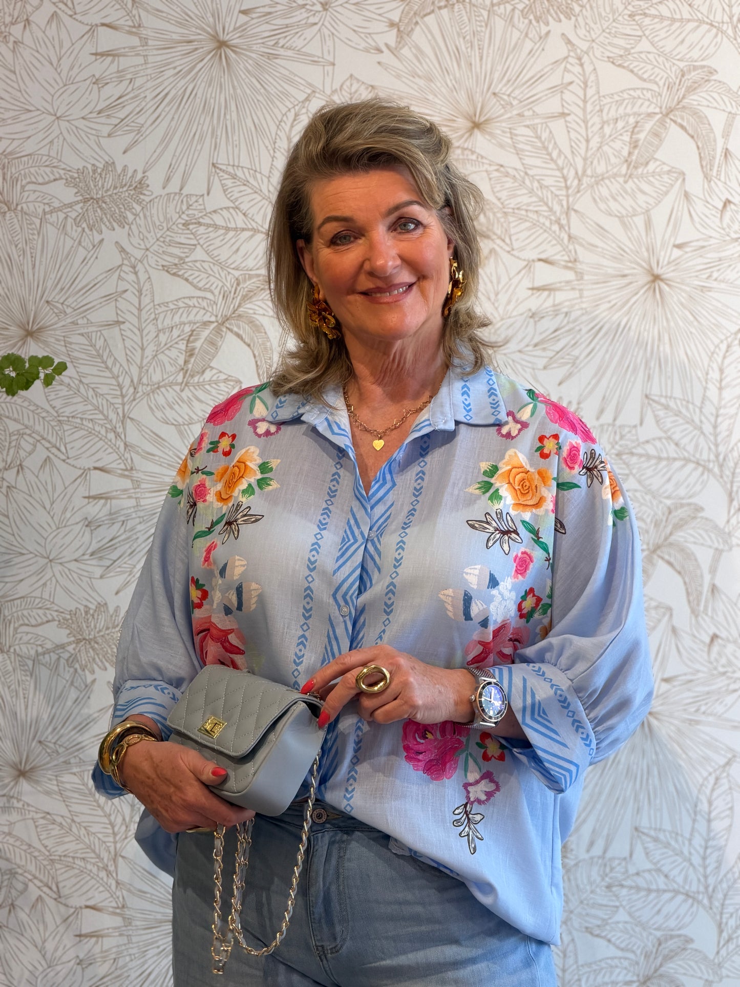 FLOWER Blouse - Blauw