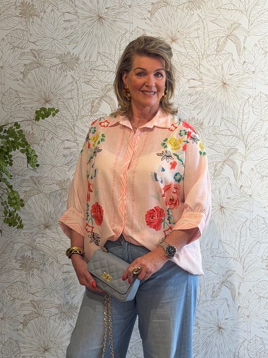 FLOWER Blouse - Roze