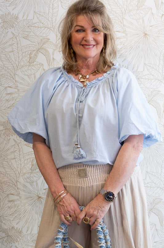 BALLOON Blouse - Blauw