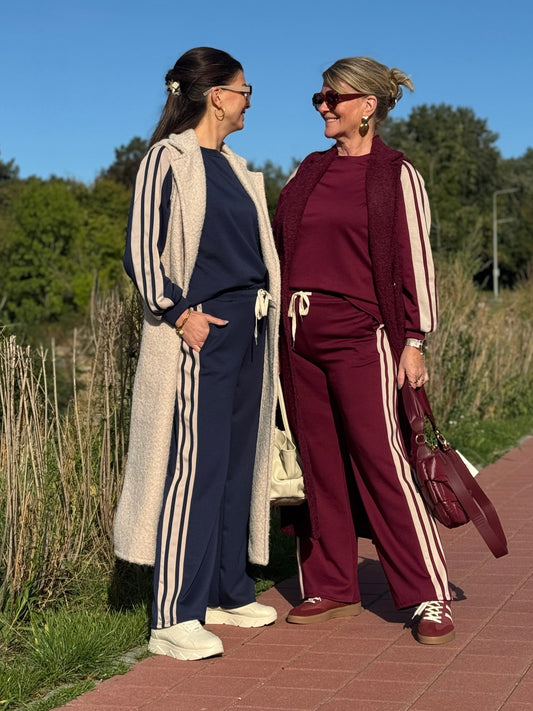 CASEY Co-ord set - Blauw Stripe
