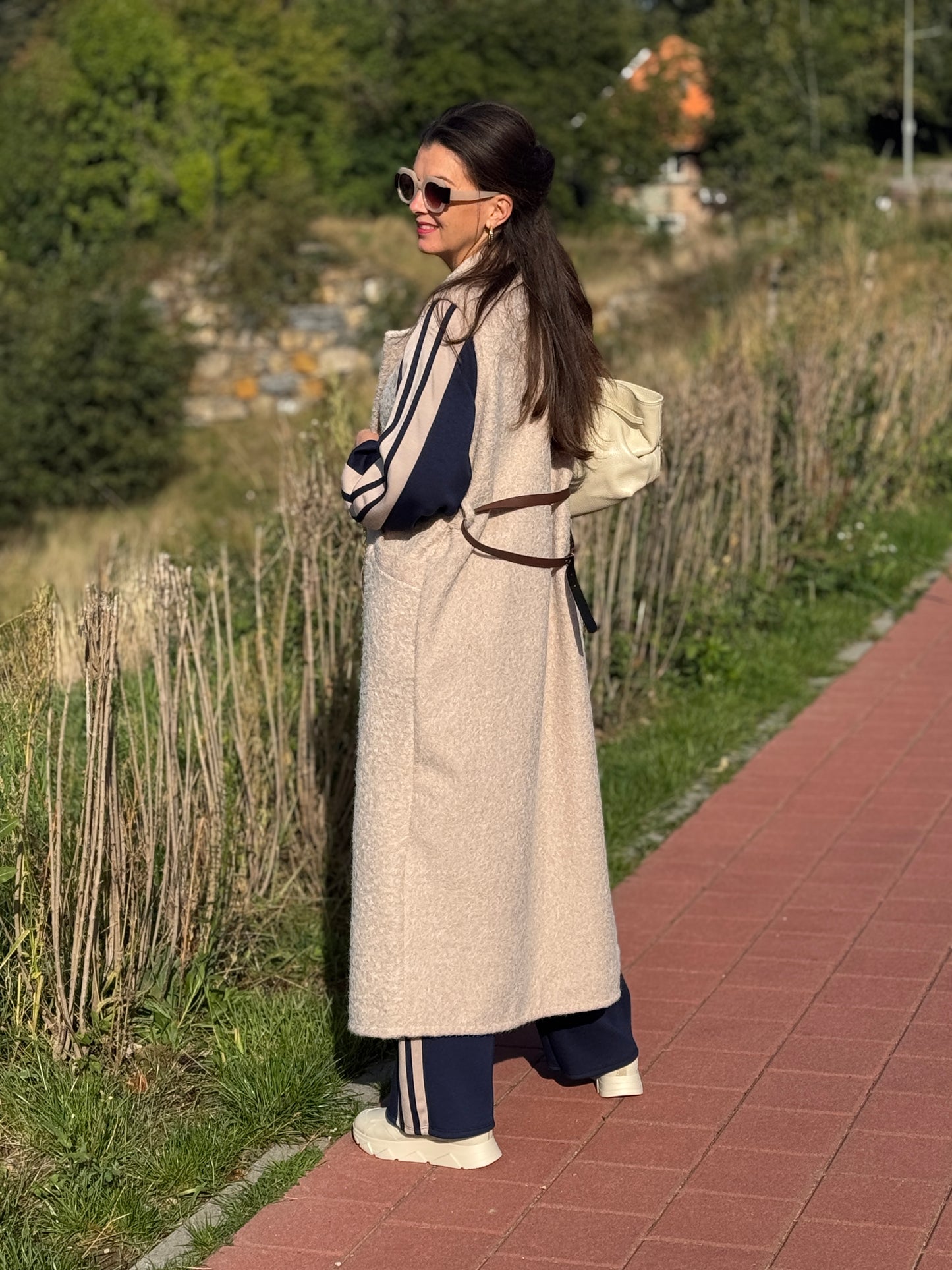 LUCY Gilet Long - Beige