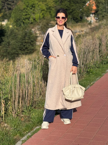 LUCY Gilet Long - Beige