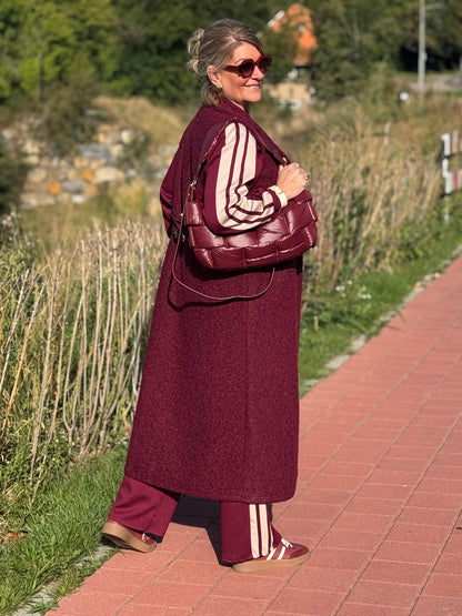 LUCY Gilet Long - Bordeaux
