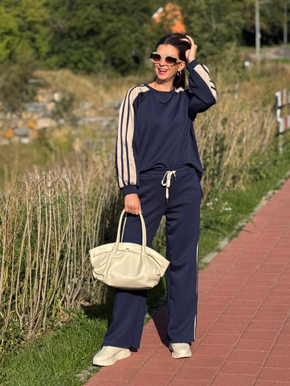 CASEY Co-ord set - Blauw Stripe