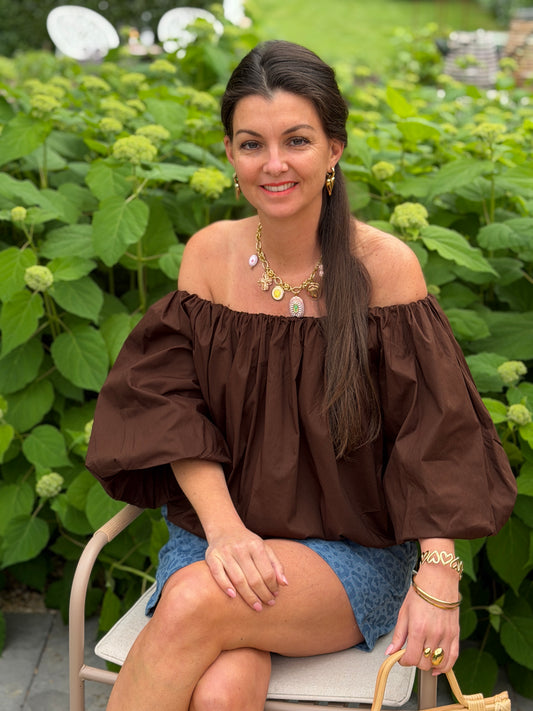 ELBA BLOUSE - BRUIN