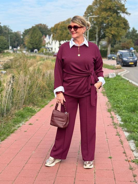 RYLEE Strik Co-ord set - Bordeaux