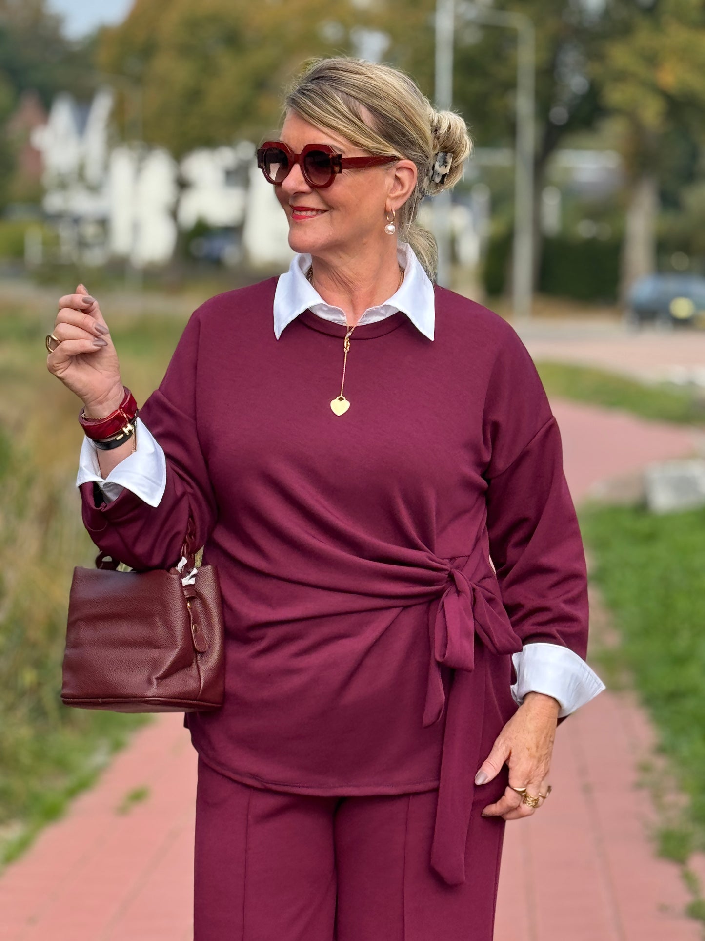 RYLEE Strik Co-ord set - Bordeaux