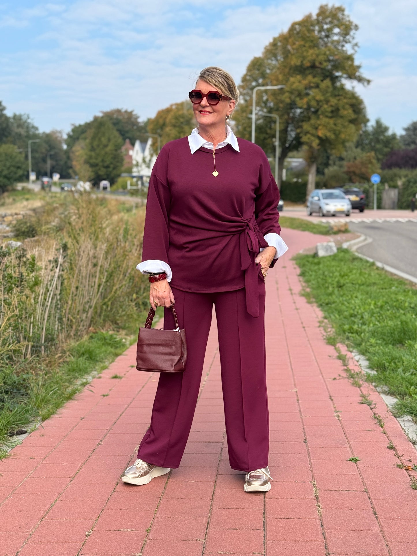 RYLEE Strik Co-ord set - Bordeaux