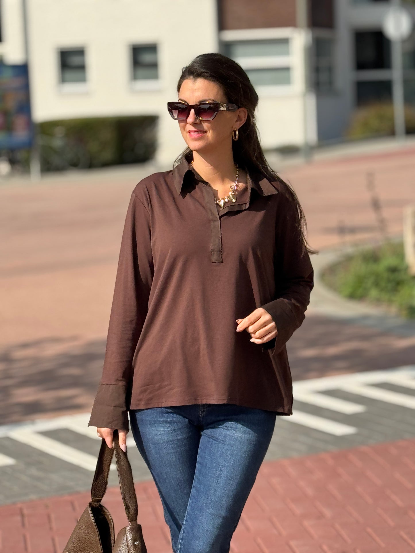 BONA Blouse - Bruin