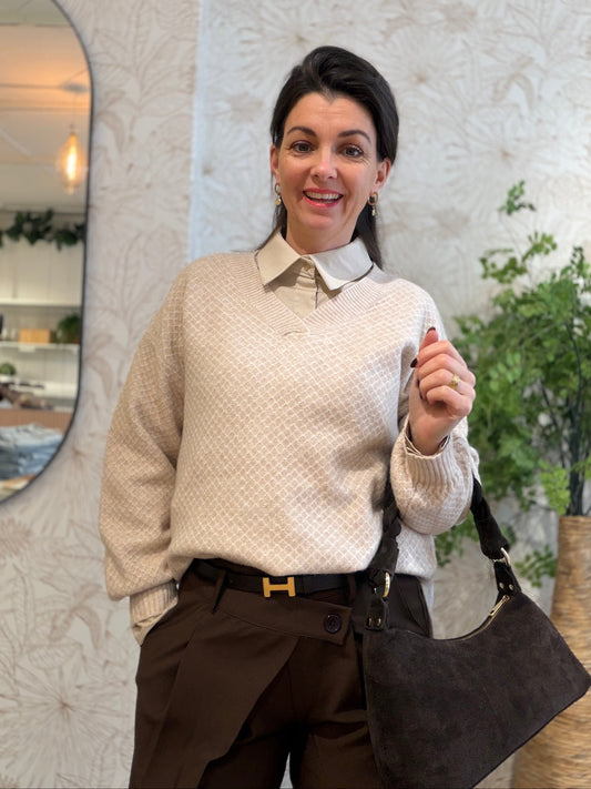 VALENTINA Trui  - Beige