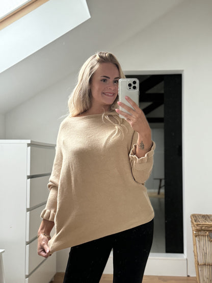 Wendy Ruffle Sweater - Camel