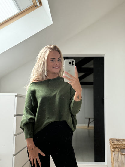 Wendy Ruffle Sweater - Groen