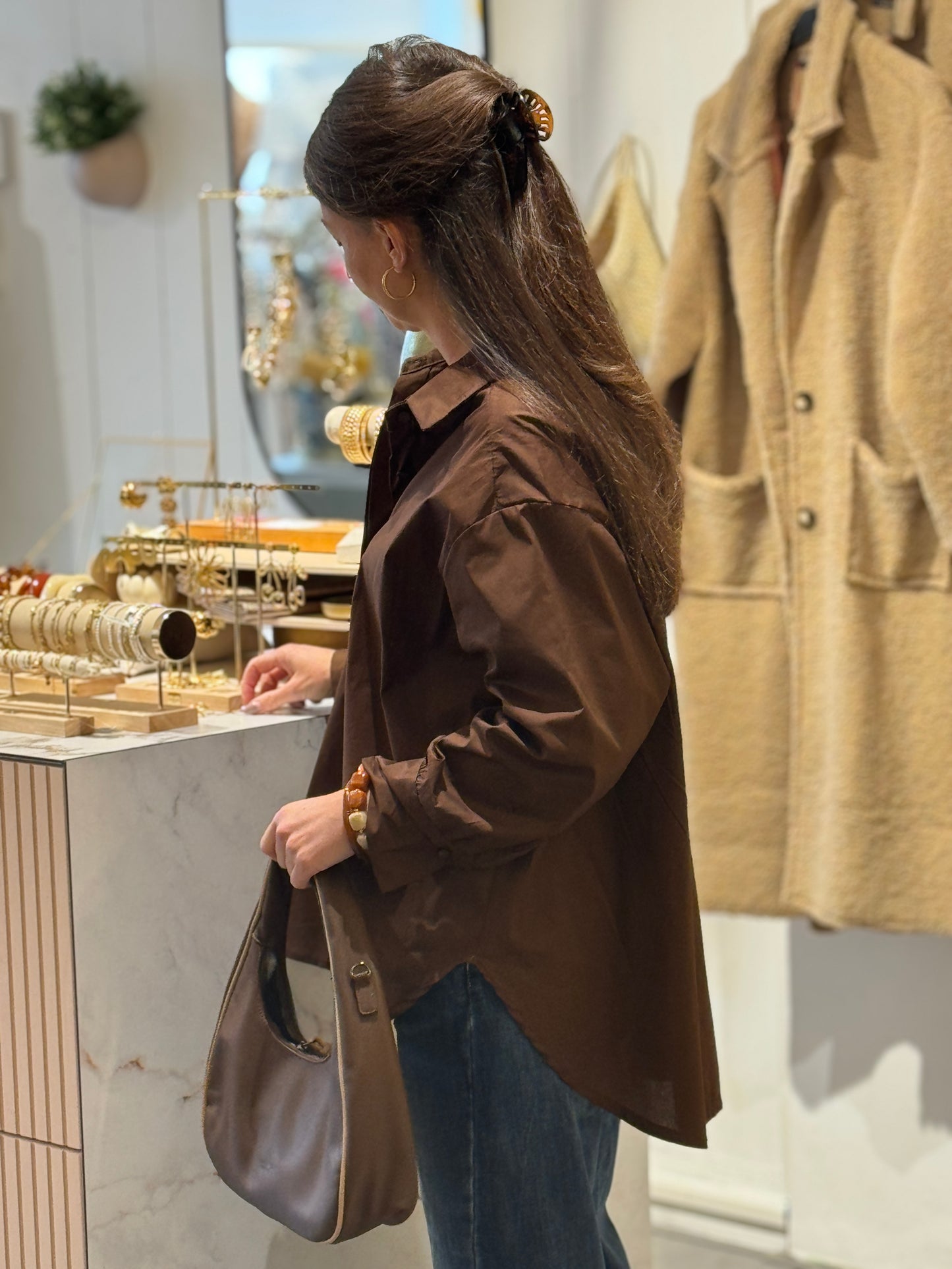 BASIC Blouse - Bruin