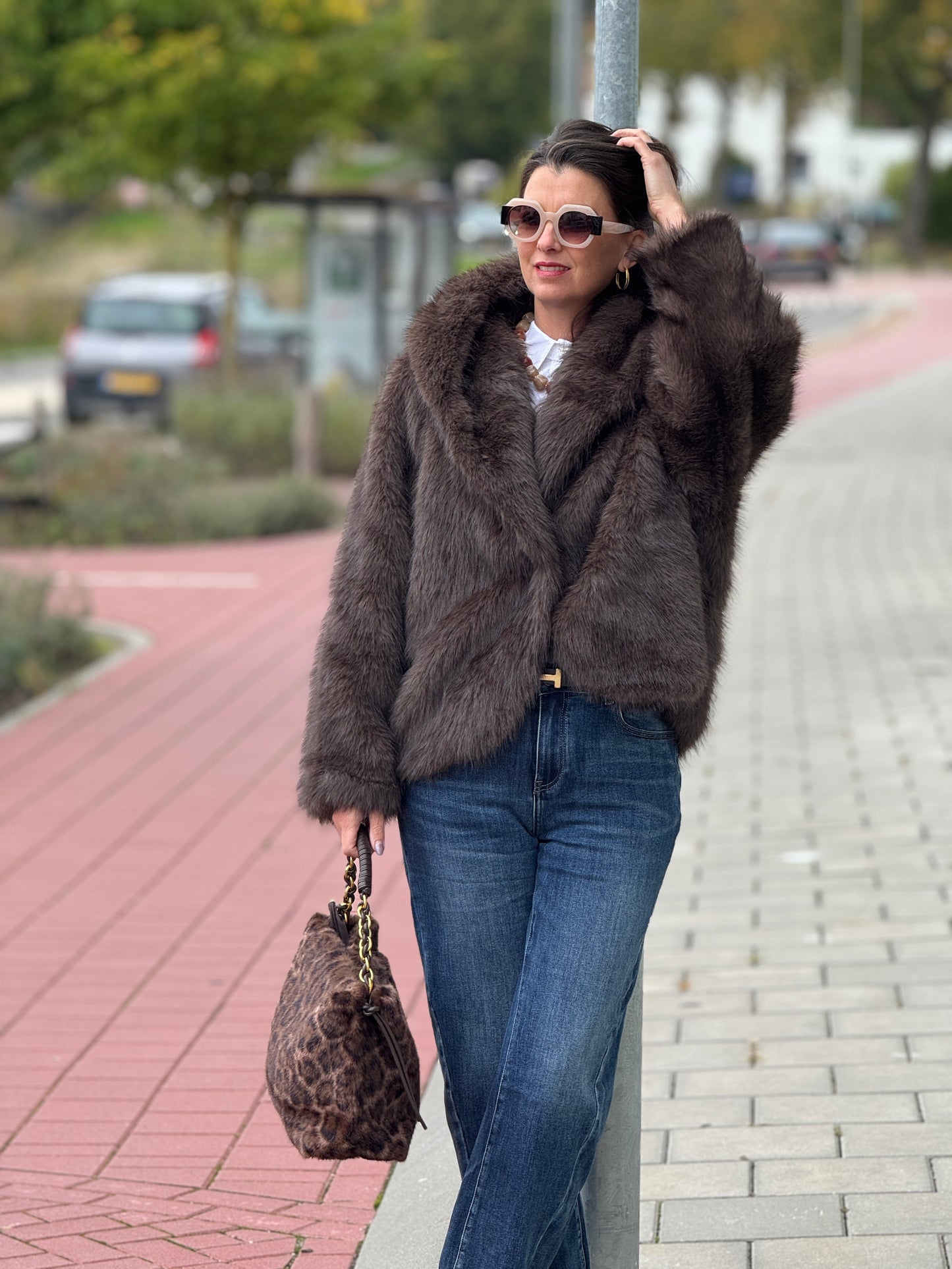 FAKE FUR Jacket - Bruin
