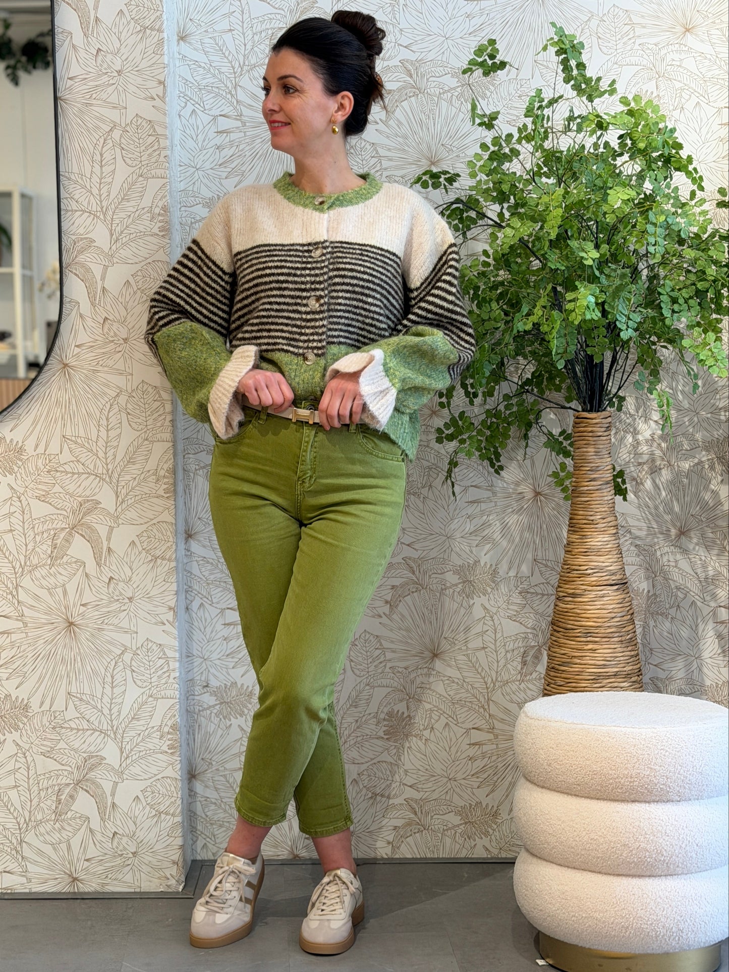 PANTALONI JEANS - Groen