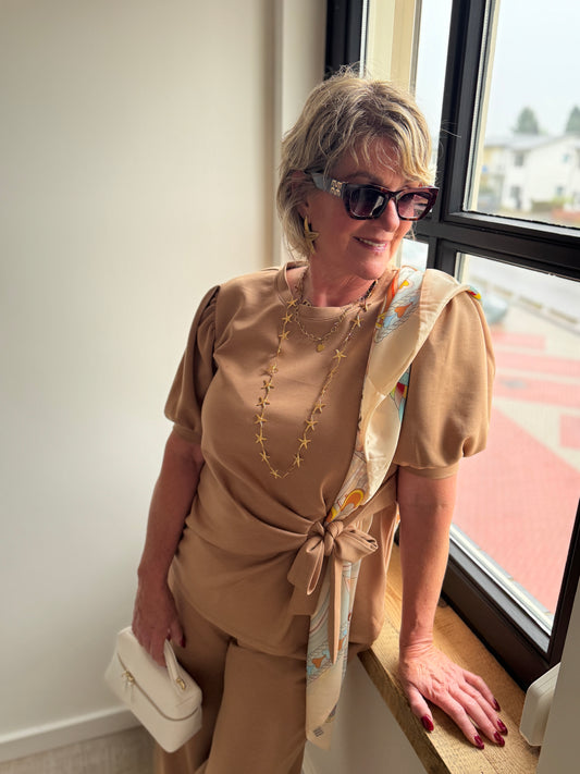 Bow Twinset - Camel
