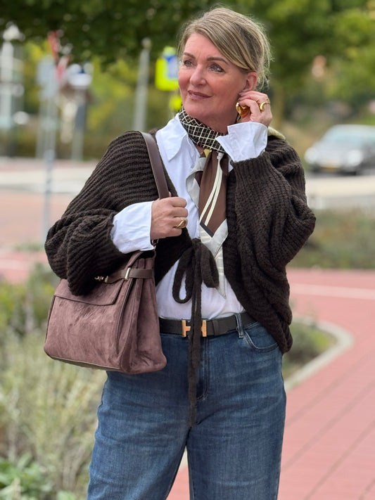 VLINDER Vest - Donkerbruin