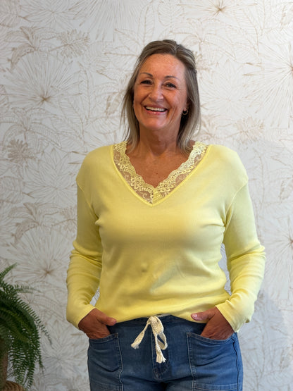 PAM Lace Shirt - Geel