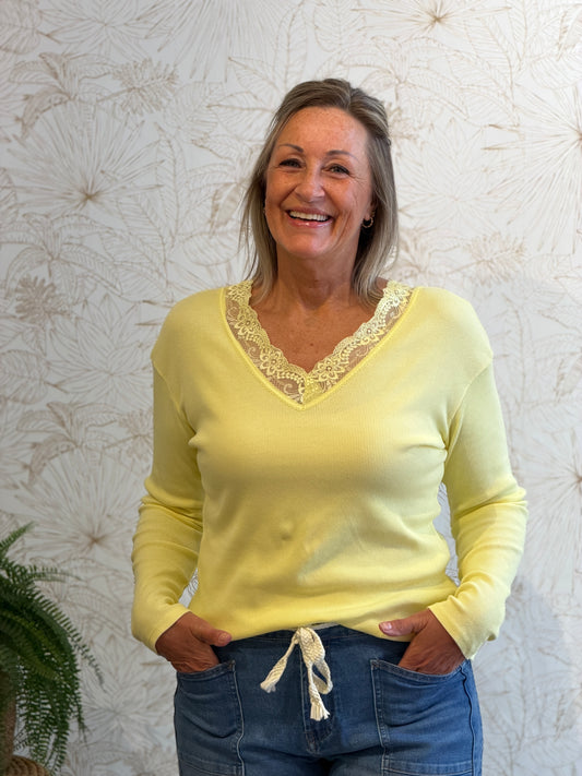 PAM Lace Shirt - Geel