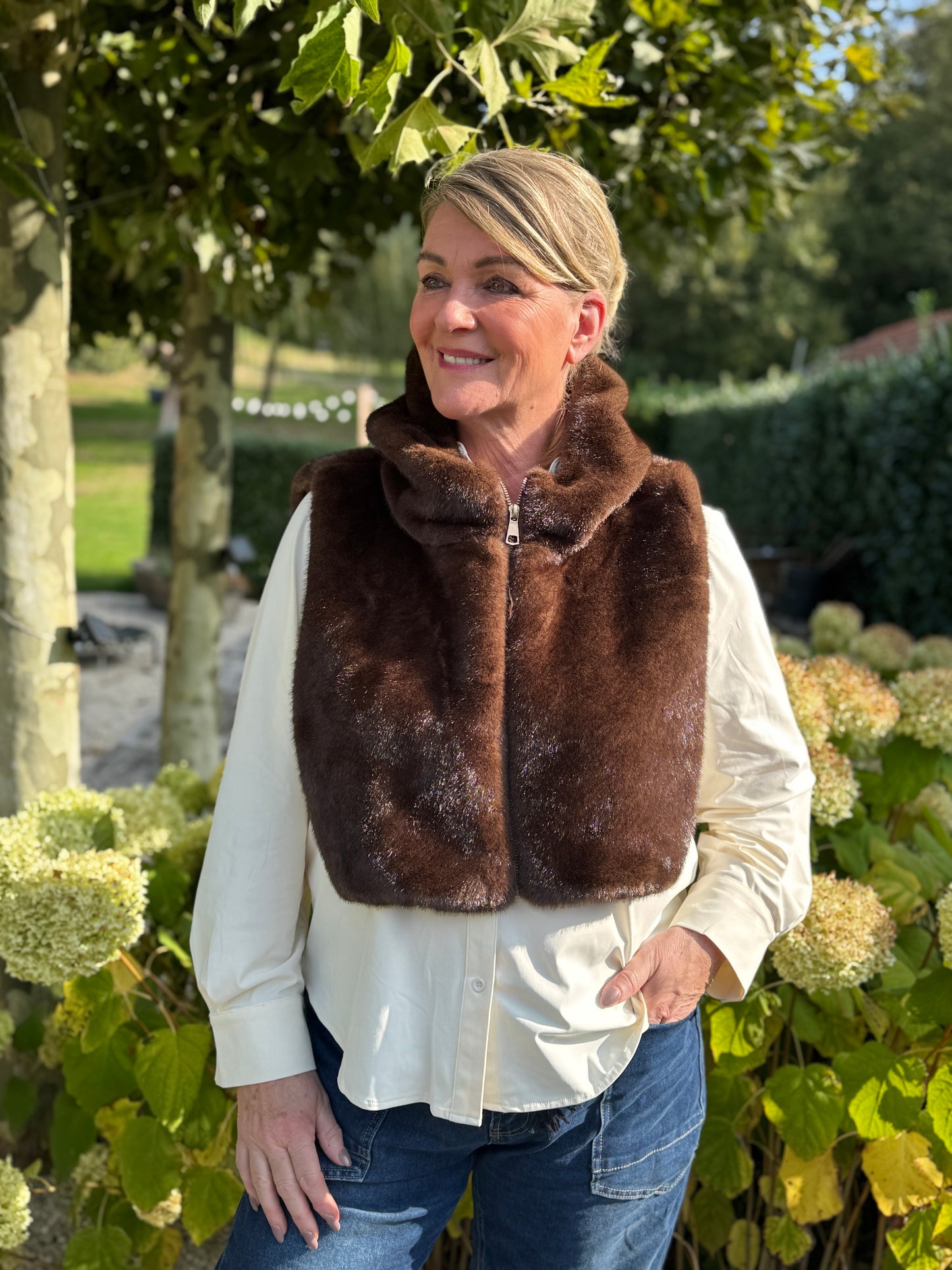 FAUX FUR Capuchon - Bruin