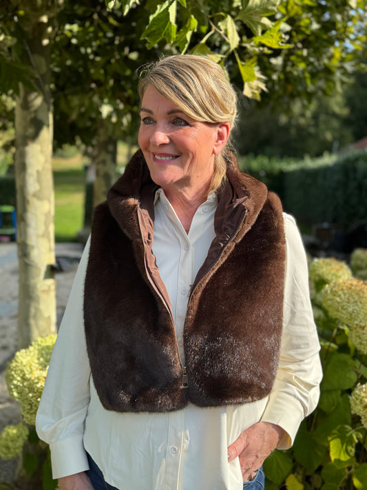 FAUX FUR Capuchon - Bruin