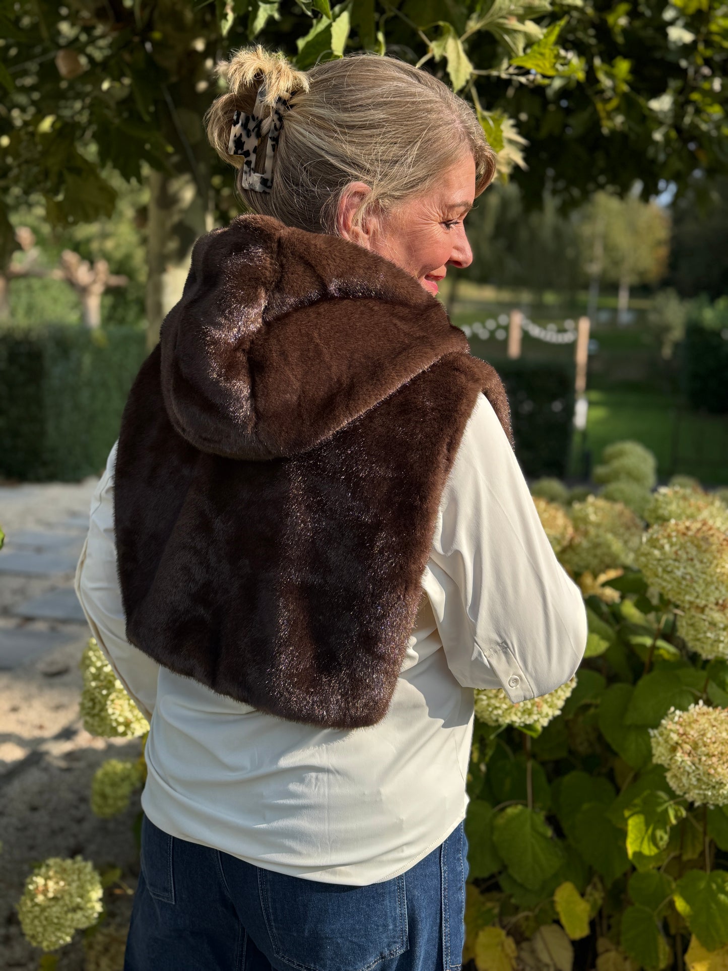FAUX FUR Capuchon - Bruin
