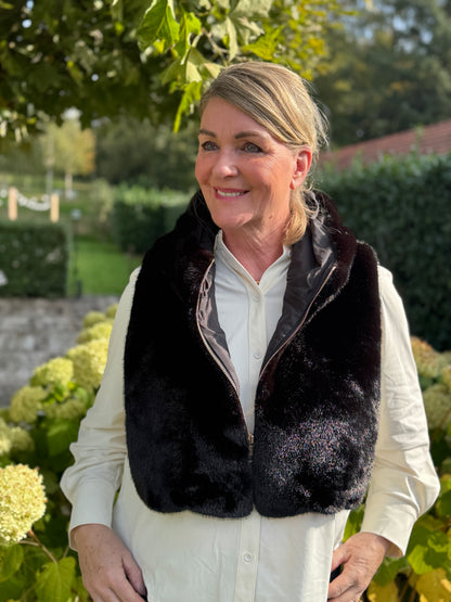 FAUX FUR Capuchon - Zwart