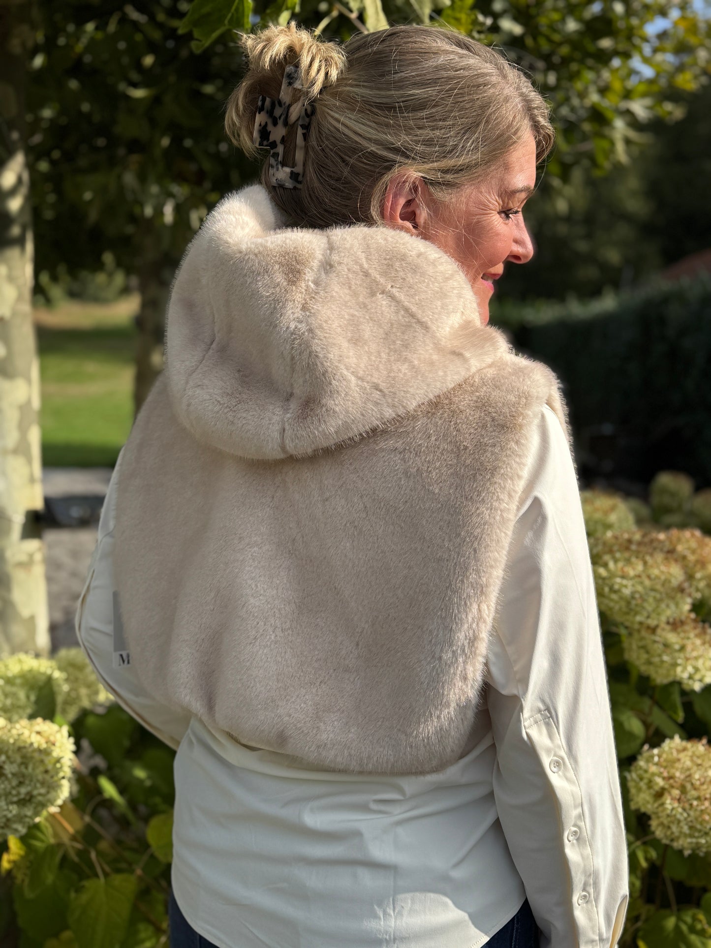 FAUX FUR Capuchon - Ecru