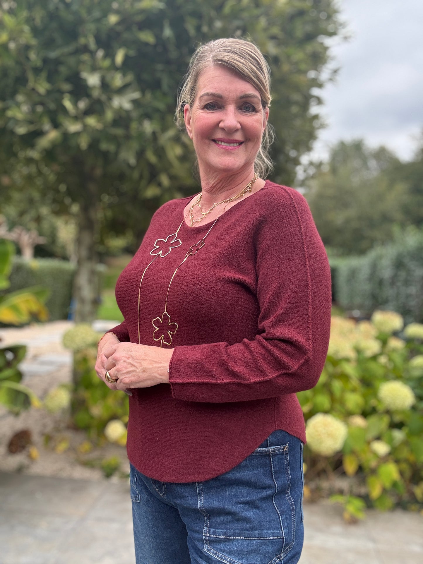 BASIC LONG SLEEVE - Bordeaux
