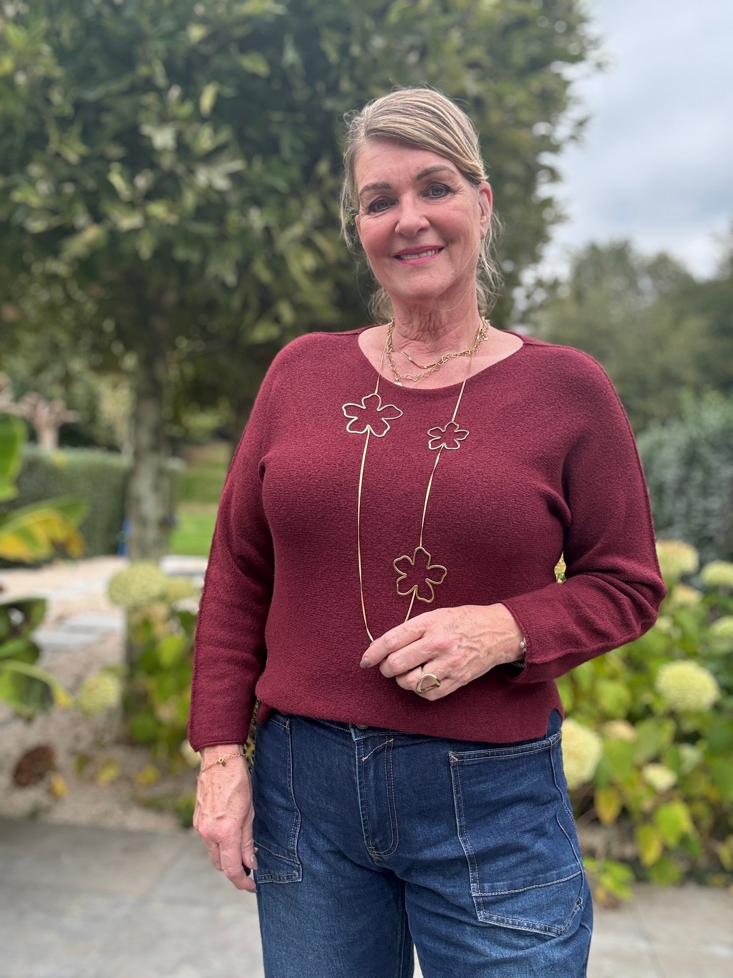 BASIC LONG SLEEVE - Bordeaux