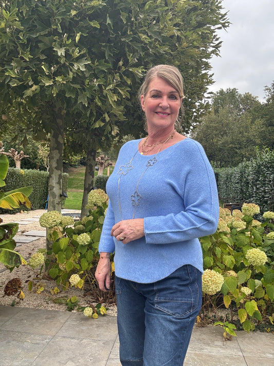 BASIC LONG SLEEVE - Hemelblauw