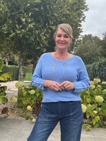 BASIC LONG SLEEVE - Hemelblauw