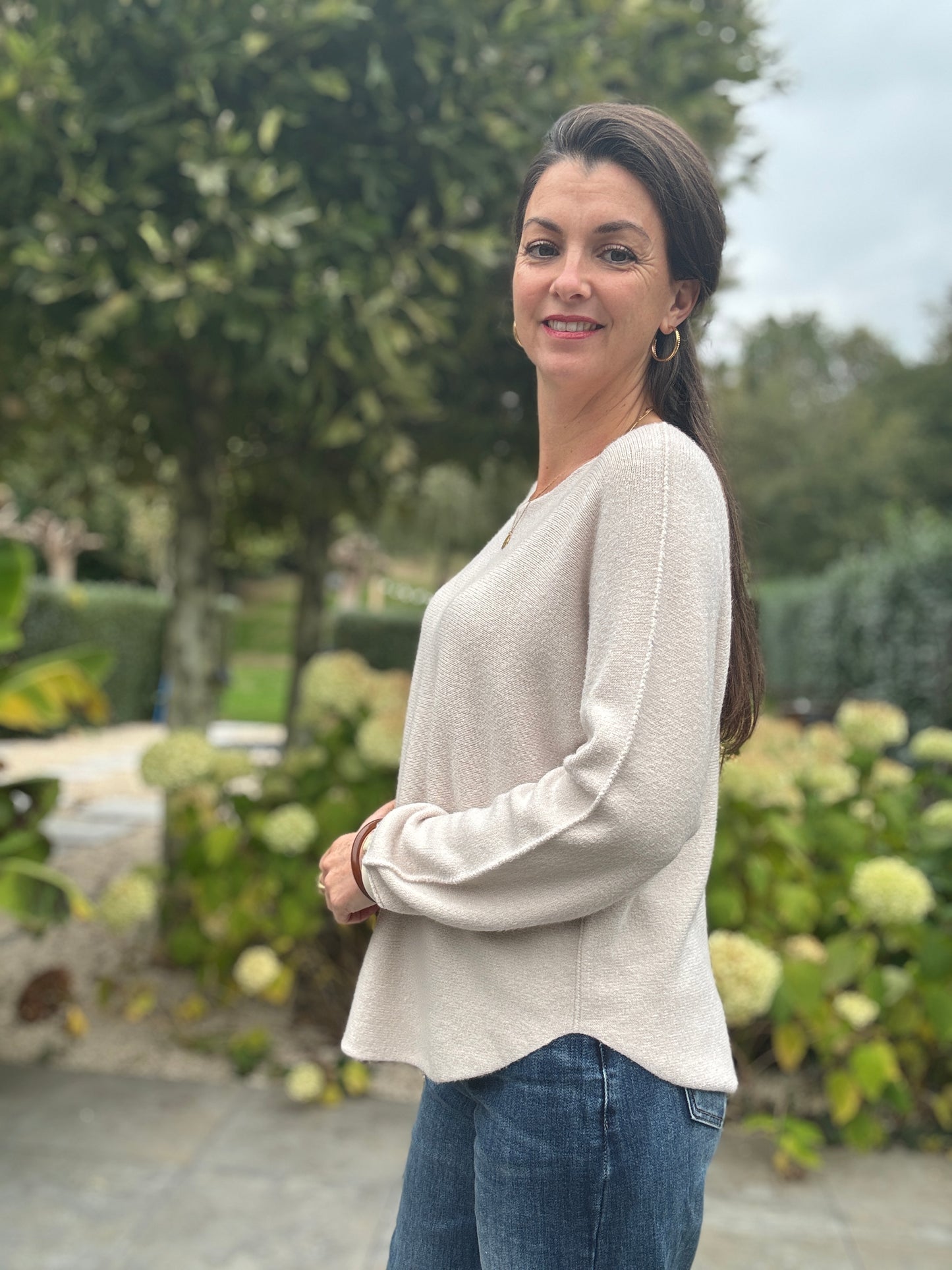 BASIC LONG SLEEVE - Ecru