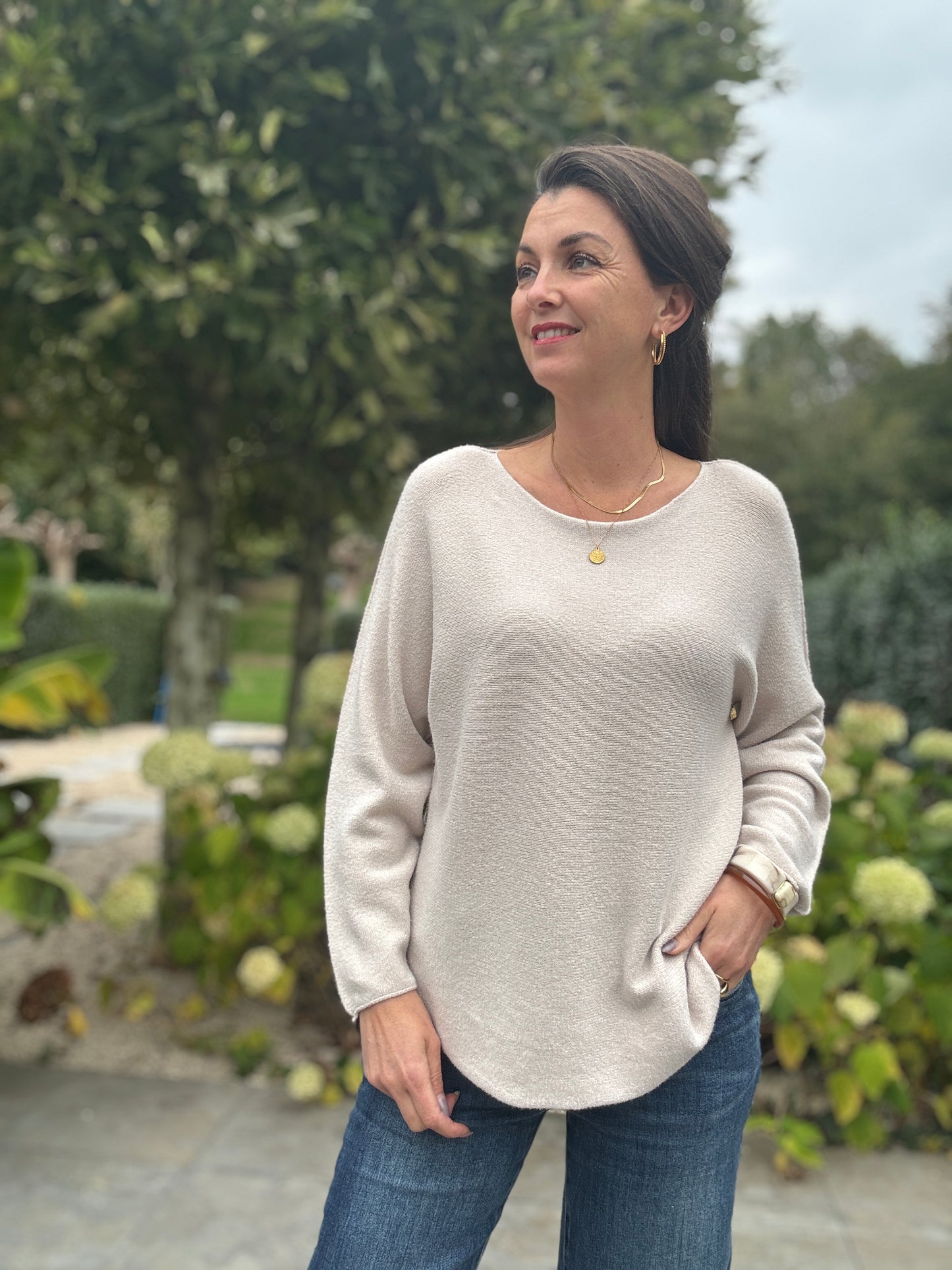 BASIC LONG SLEEVE - Ecru