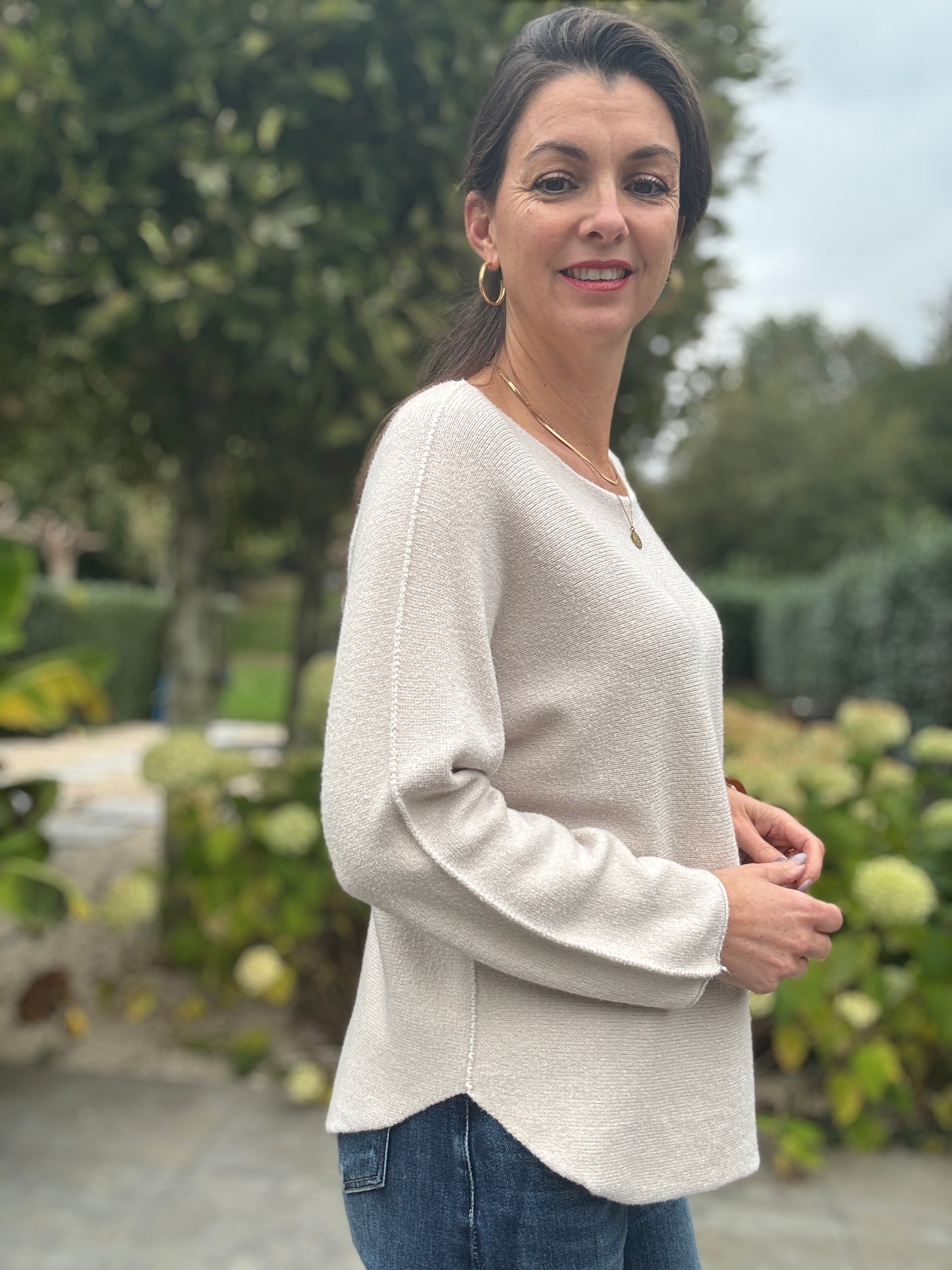 BASIC LONG SLEEVE - Ecru