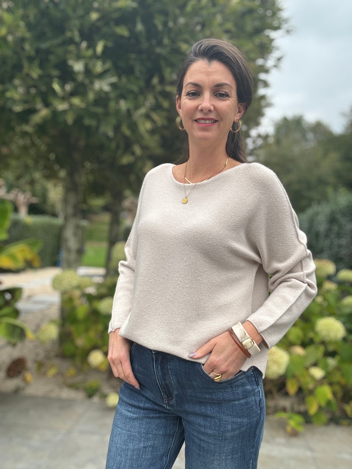 BASIC LONG SLEEVE - Ecru