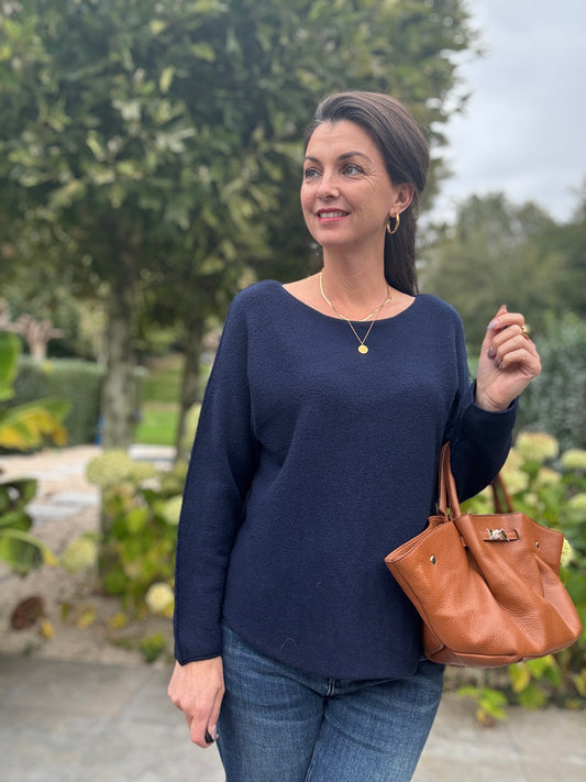 BASIC LONG SLEEVE - Donkerblauw