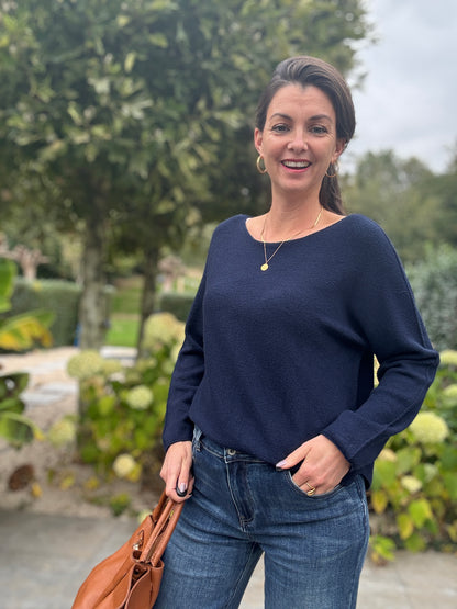 BASIC LONG SLEEVE - Donkerblauw