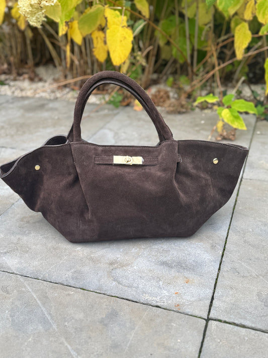 HERMIEN TAS Bruin suedine