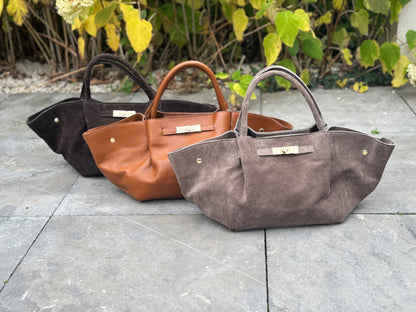 HERMIEN TAS Bruin suedine