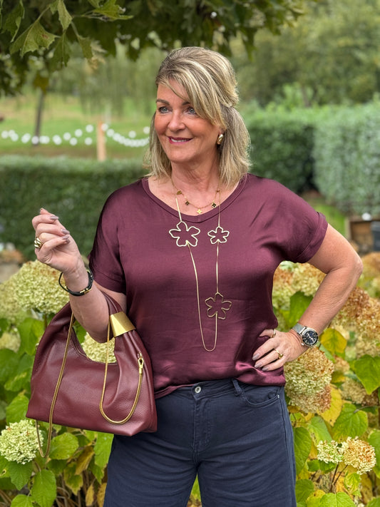 BASIC SHIRT - Bordeaux