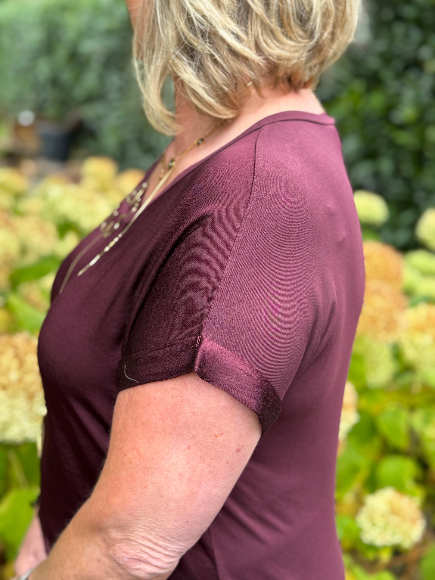 BASIC SHIRT - Bordeaux