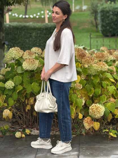 BASIC SLEEVE TOP - Ecru