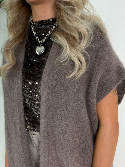 Glitter Shirt  - Taupe