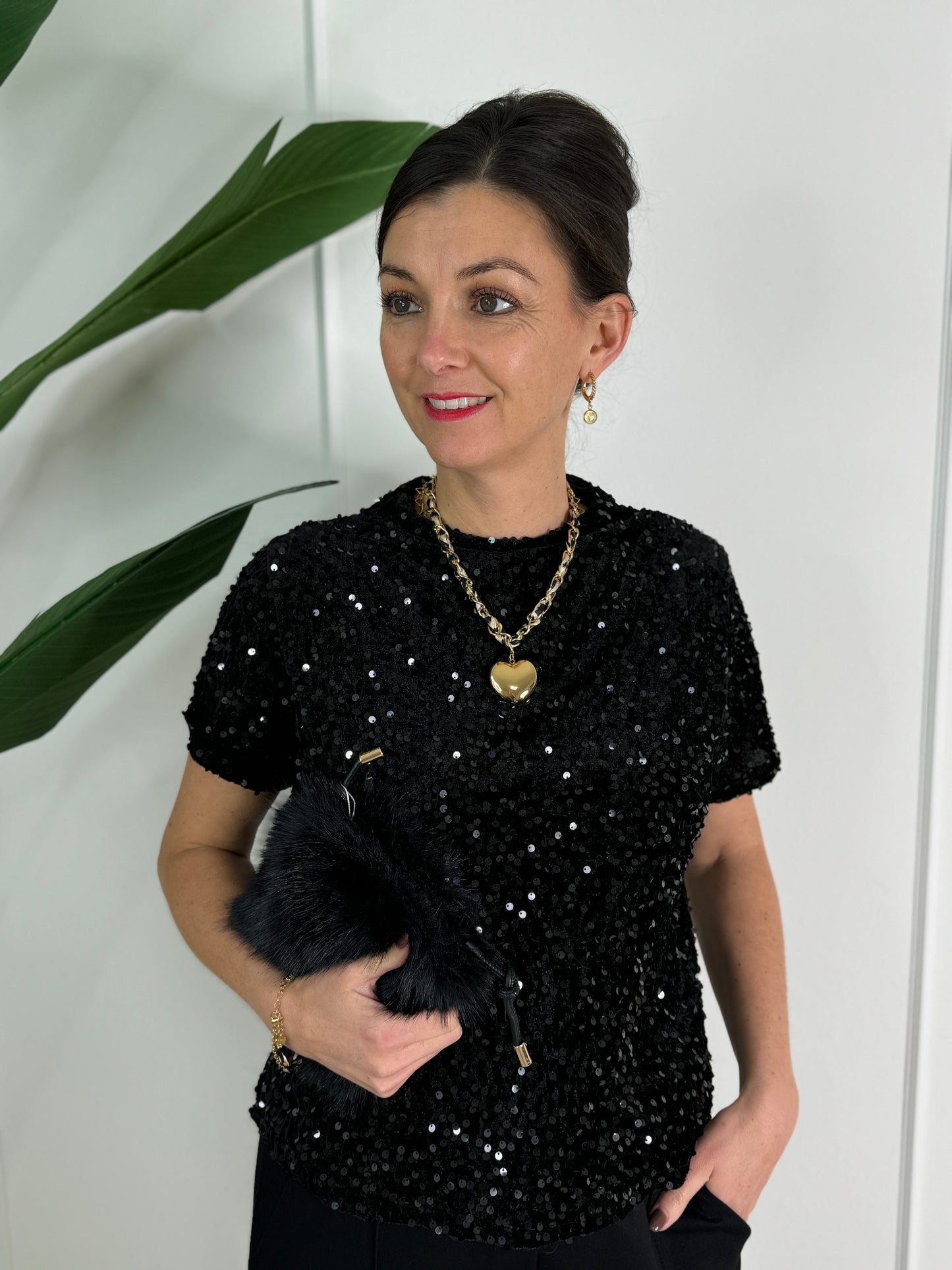 Glitter Shirt - Zwart