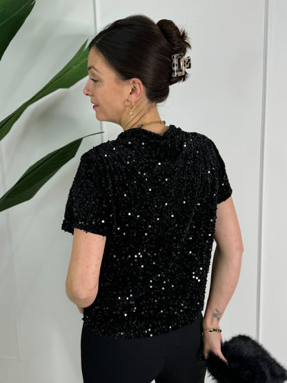 Glitter Shirt - Zwart